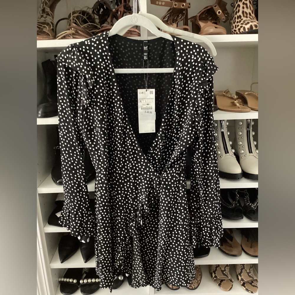 Zara TRF polka dot romper.